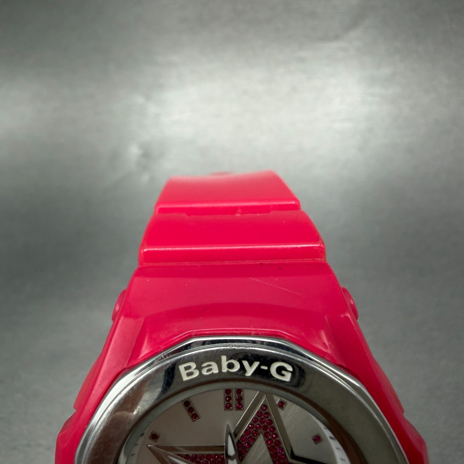 Casio Baby-G BGA-103 Watch Women 39mm Silver Dial Pink Analog Digital New batt4