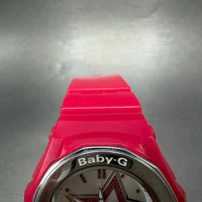 Casio Baby-G BGA-103 Watch Women 39mm Silver Dial Pink Analog Digital New batt4
