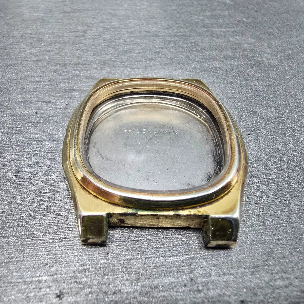 Seiko 5932-5119 Watch Case Gold Tone Oval 31.5mm W/Crystal Vintage4
