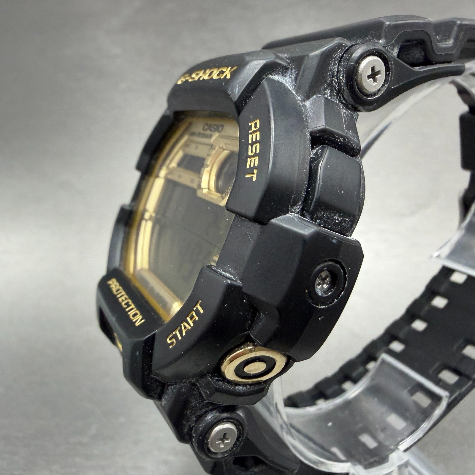 Casio G-Shock GD-350GB Watch Men 50mm Digital Black Gold Alarm Chrono New Batt2