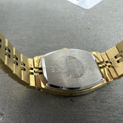 Seiko Watch Women 16mm Brown Dial Gold Tone Octagon 2C215470 New Battery9
