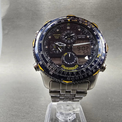 Citizen Navihawk Blue Angels Watch Men 42mm Ani Digi Steel C300-Q00842 PARTS6