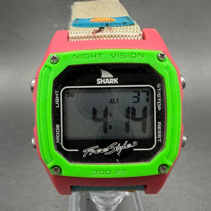 Freestyle Shark Watch Men 38mm Digital Pink Green Blue Alarm Chrono New Battery0