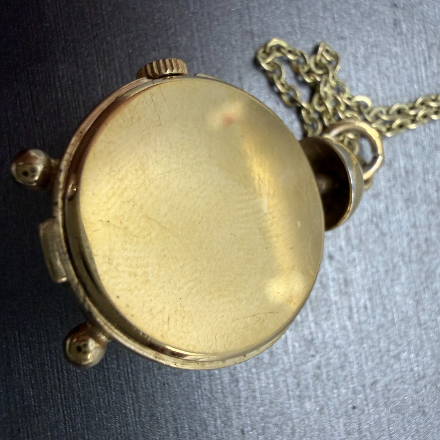 Orient Jupiter Necklace Watch Women 22mm Champagne Dial Gold Tone Round New Batt5