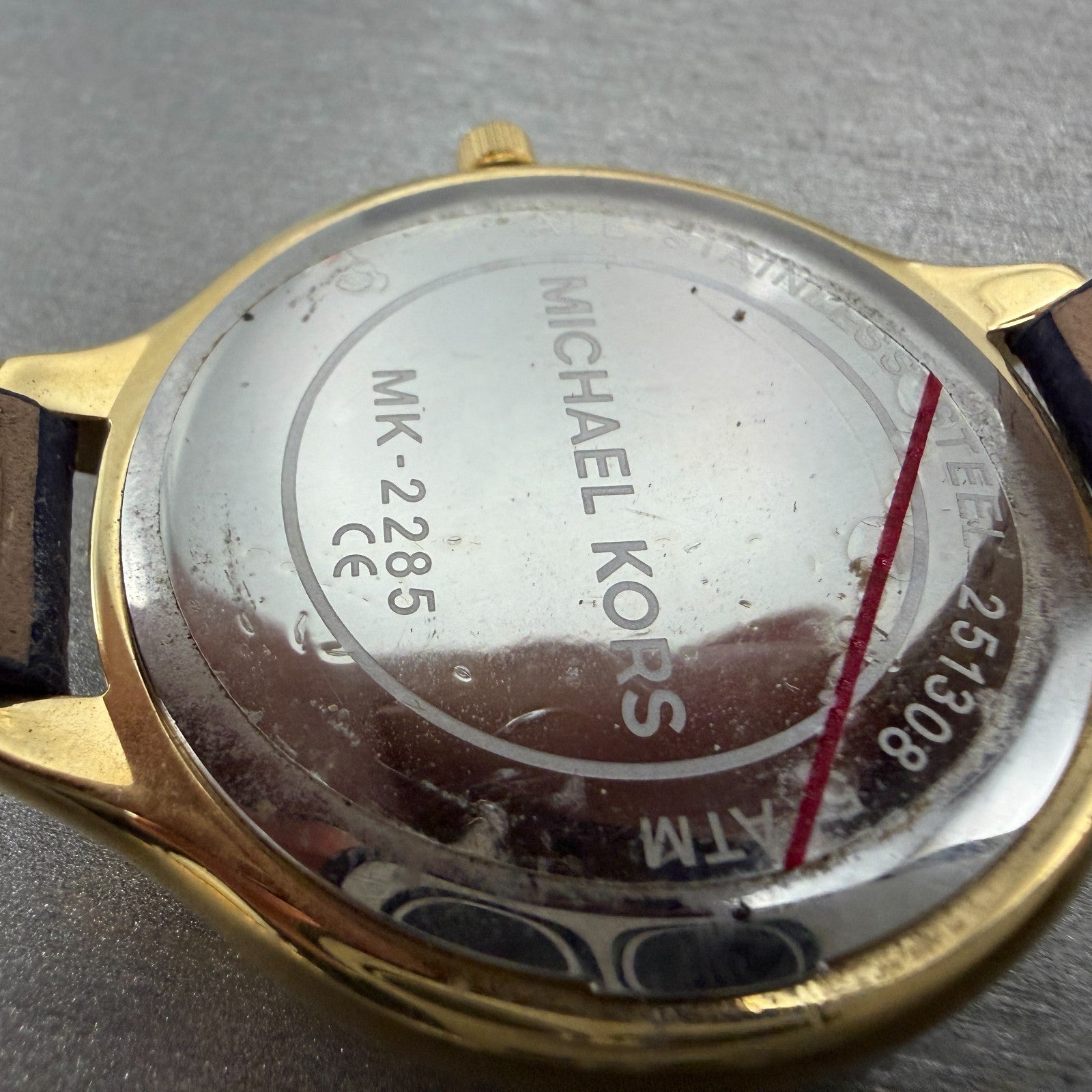 Michael Kors Runaway Watch Women 42mm Champagne Dial Gold Tone MK-2285 New Batt9