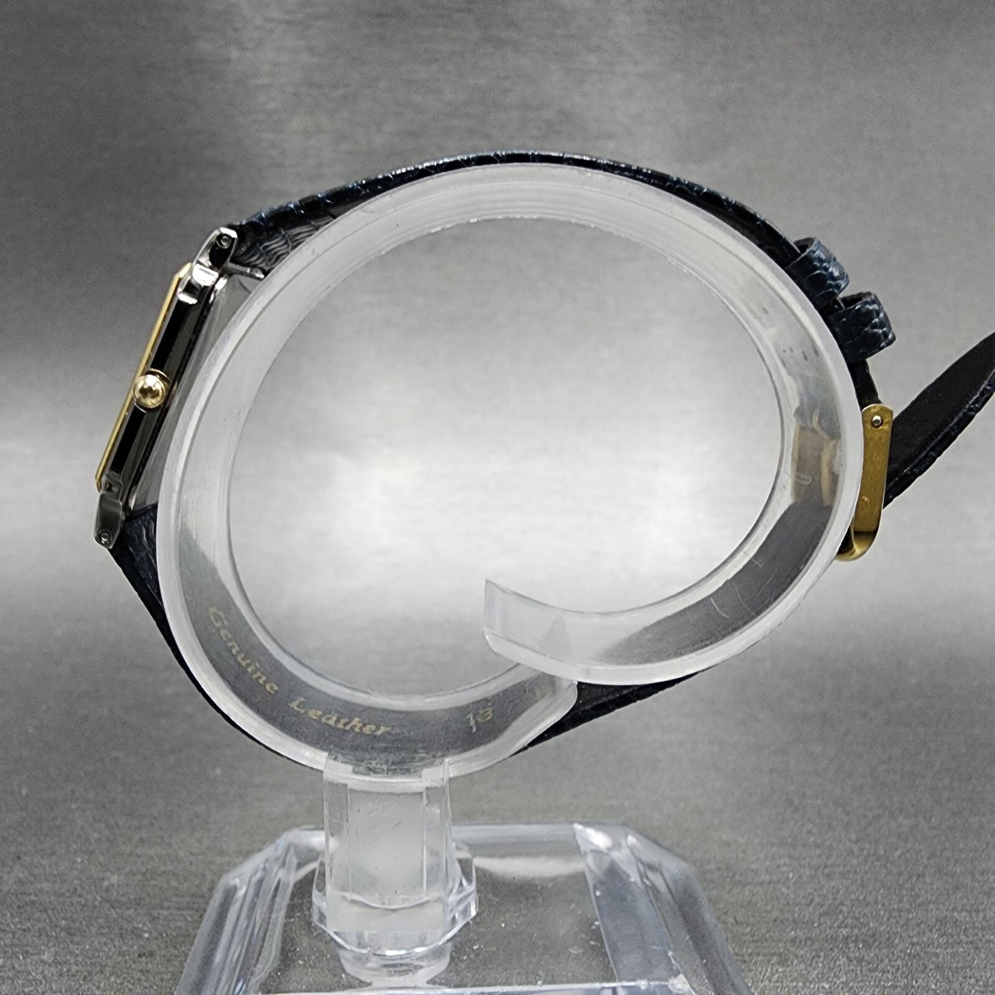 Seiko Tank Watch Women 19mm Gray Dial Two Tone Rectangle 73205909 New Battery7