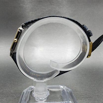Seiko Tank Watch Women 19mm Gray Dial Two Tone Rectangle 73205909 New Battery7