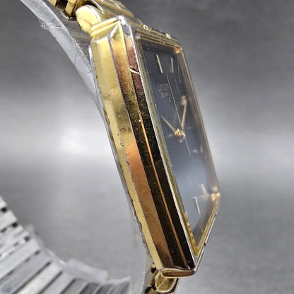 Citizen Tank Watch Men 25mm Black Dial Gold Tone Rectangle 6031-K00799 PARTS4