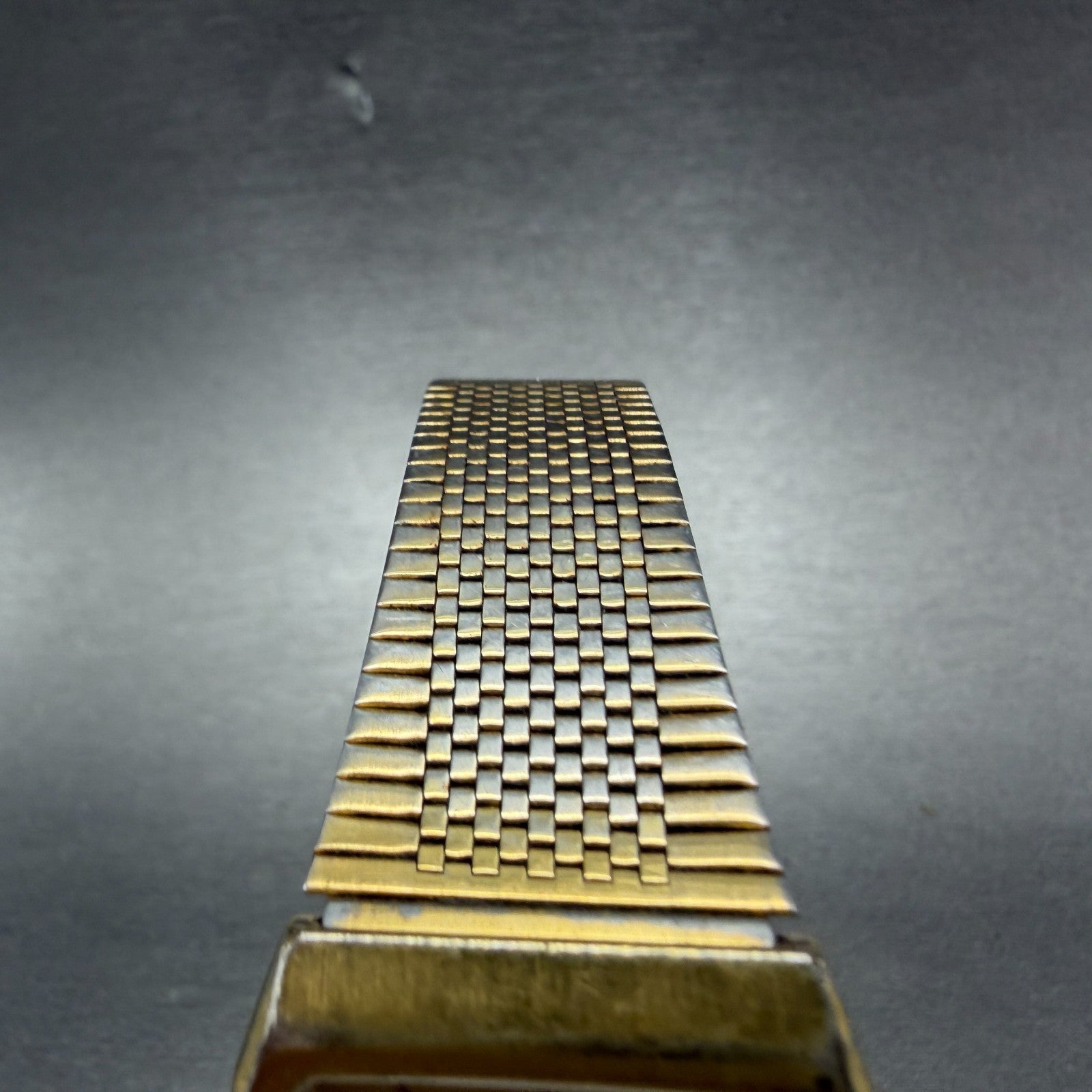 Seiko Tank Watch Men 26mm Champagne Dial Gold Tone Rectangle 6530-5080 PARTS5
