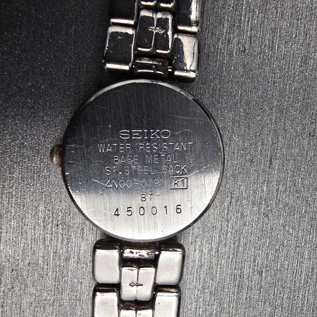 Seiko Watch Women 21mm White Dial Two Tone Round 4N00-0791 New Battery Vintage P10