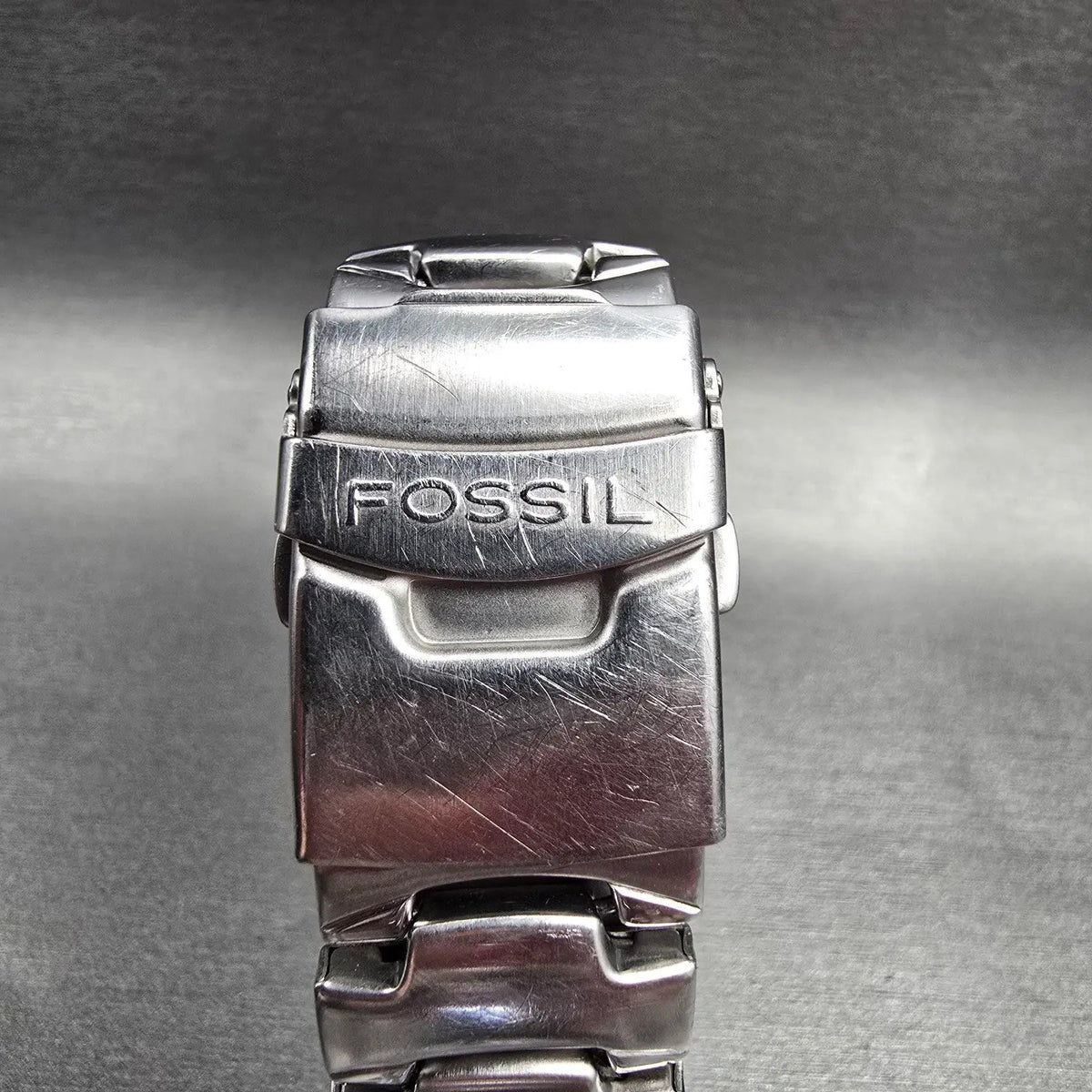 Fossil Blue Watch Men 40mm Green Dial Silver Tone Daydate Round BQ-9120 New Batt7