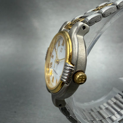 Givenchy Watch Women 25mm White Dial Two Tone Round 218 New Battery2