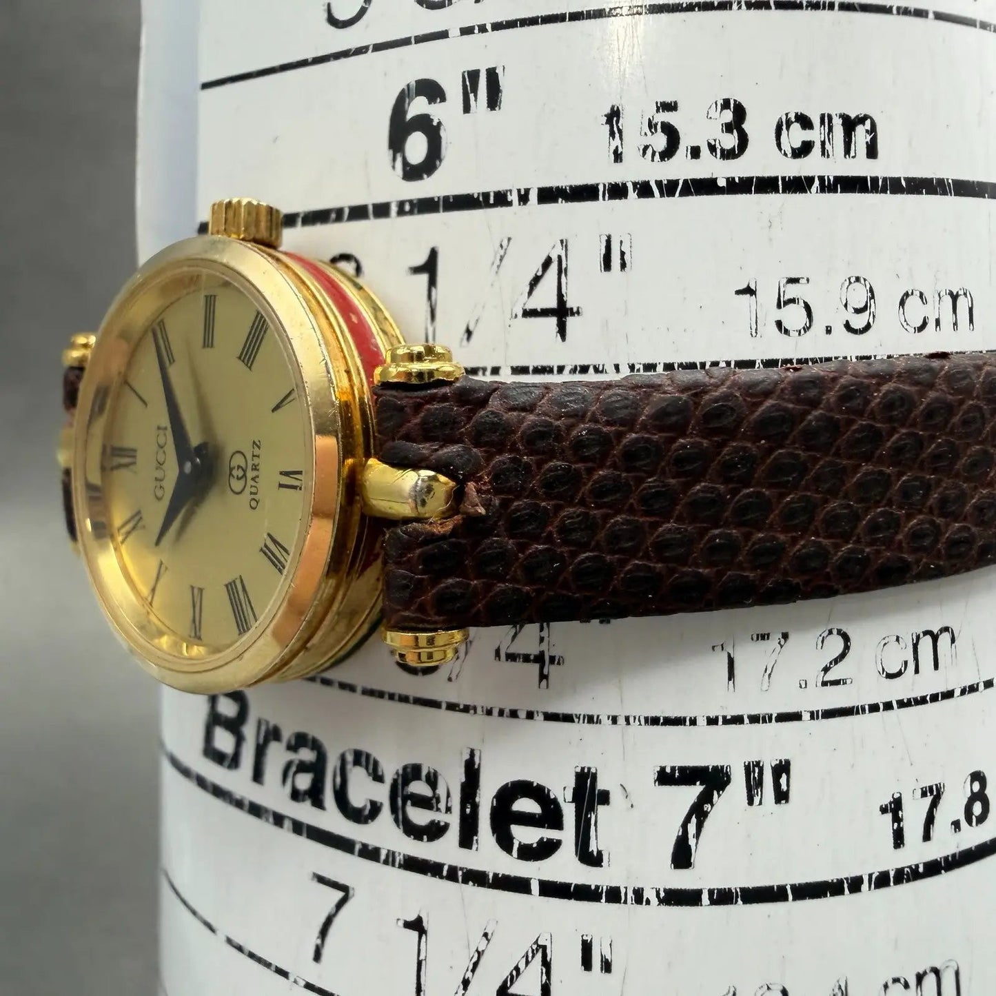 Gucci 2000L Watch Women 22mm Champgne Dial Gold Plated Round New Battery Vintage10