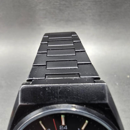 Citizen CQ Watch Men 35mm Black Dial Black Tone Daydate Round 6101-S05413 PARTS5
