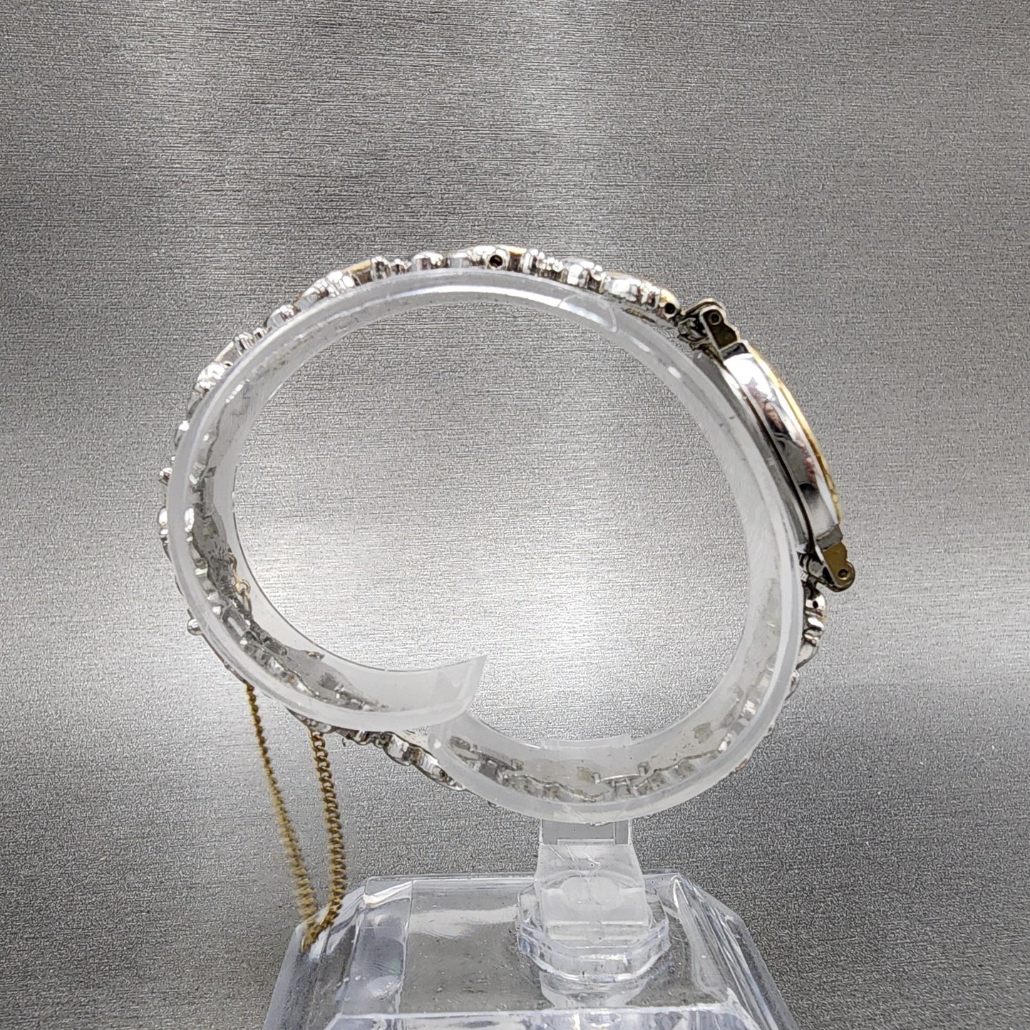 Seiko Watch Women 22mm Champagne Dial Two Tone Oval 73216070 New Battery8
