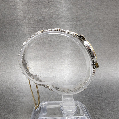 Seiko Watch Women 22mm Champagne Dial Two Tone Oval 73216070 New Battery8