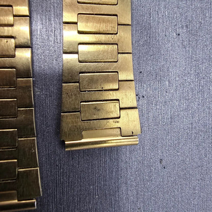 Seiko Bracelet 16mm Stainless Steel Gold Tone Vintage Japan 04AAY MISSING Clasp1