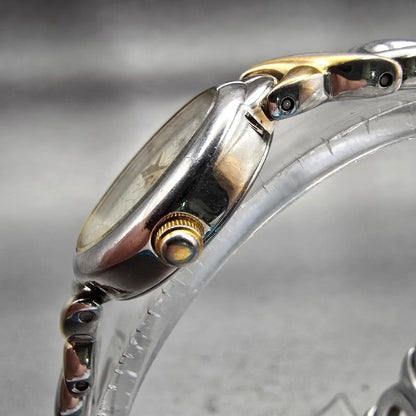 Bulova Watch Women 17mm MOP Dial Gold Tone Oval Diamond 83P24 New Battery2