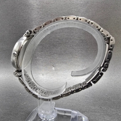 Seiko Solar Watch Women 30mm MOP Dial Silver Date Round V137-0BC0 Runs6