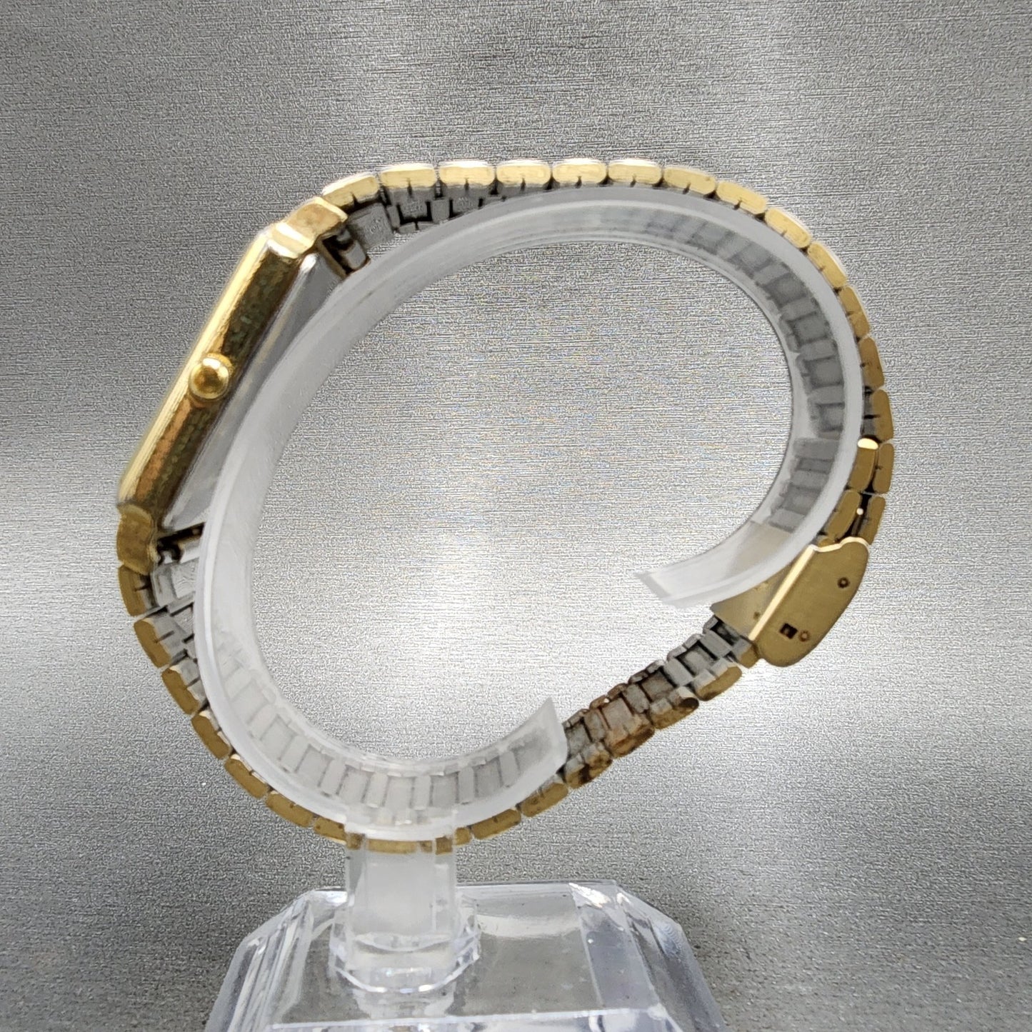 Gruen Tank Watch Women 27mm Gold Dial Gold Tone Rectangle New Battery6
