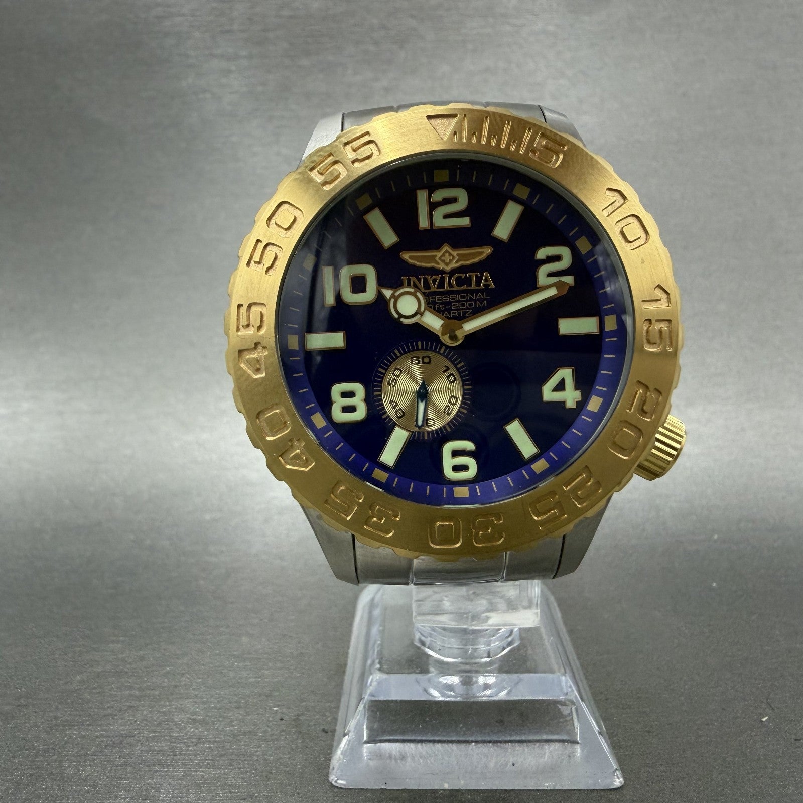 Invicta Pro Diver Watch Men 47mm Blue Dial Steel Small Second Round 5626 New Bat5