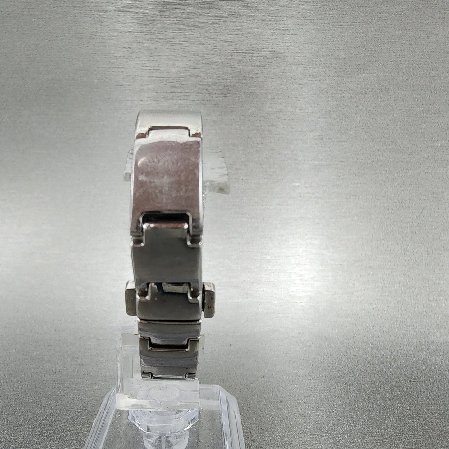 Citizen EcoDrive Watch Tank Watch Women 15mm Black Dial Steel Rectangle Runs7