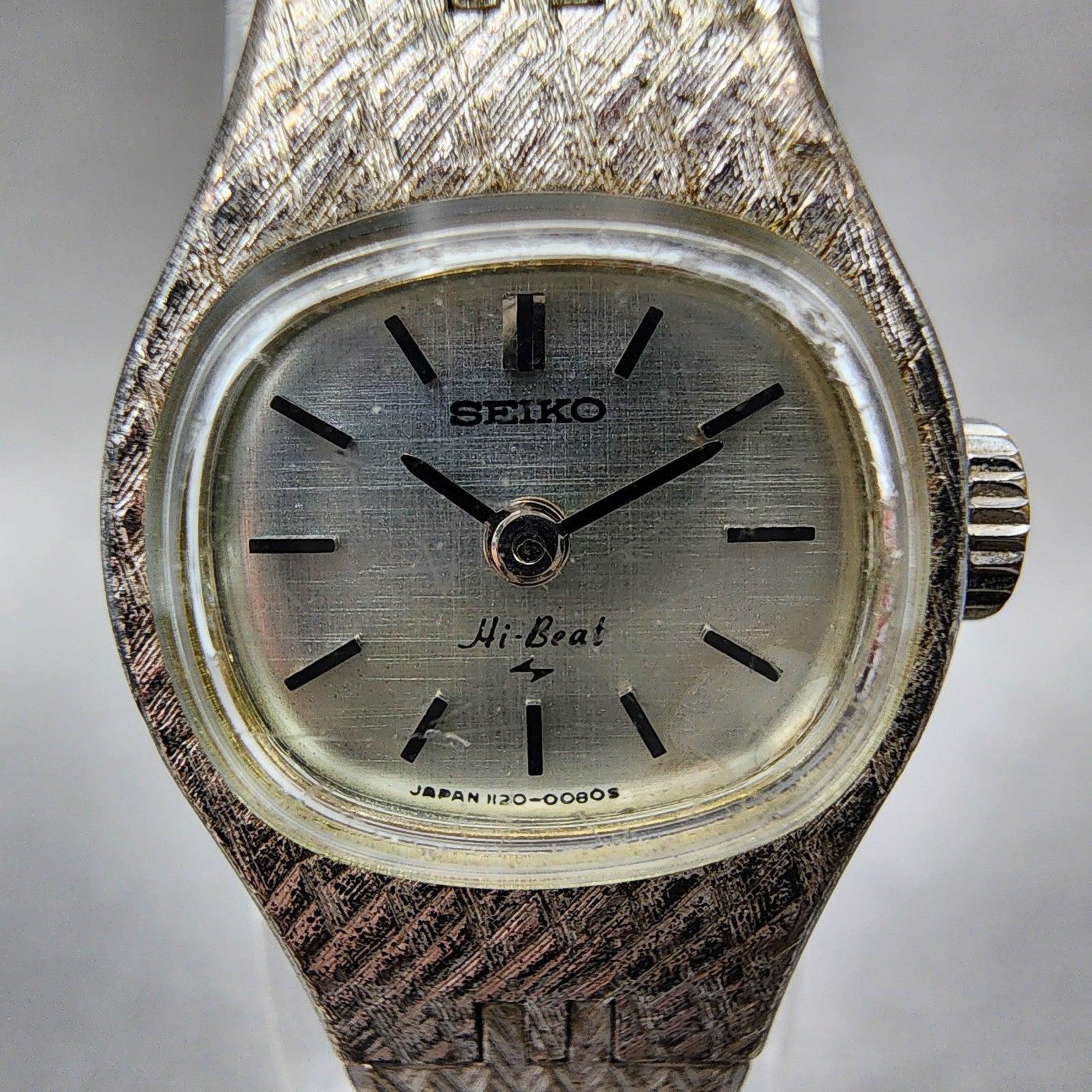 Seiko Watch Women 17mm Silver Dial Silver Tone Round 11203020 Manual Runs1