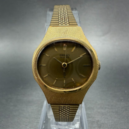 Seiko Watch Women 23mm Champagne Dial Gold Tone Round 2621-5090 New Battery0
