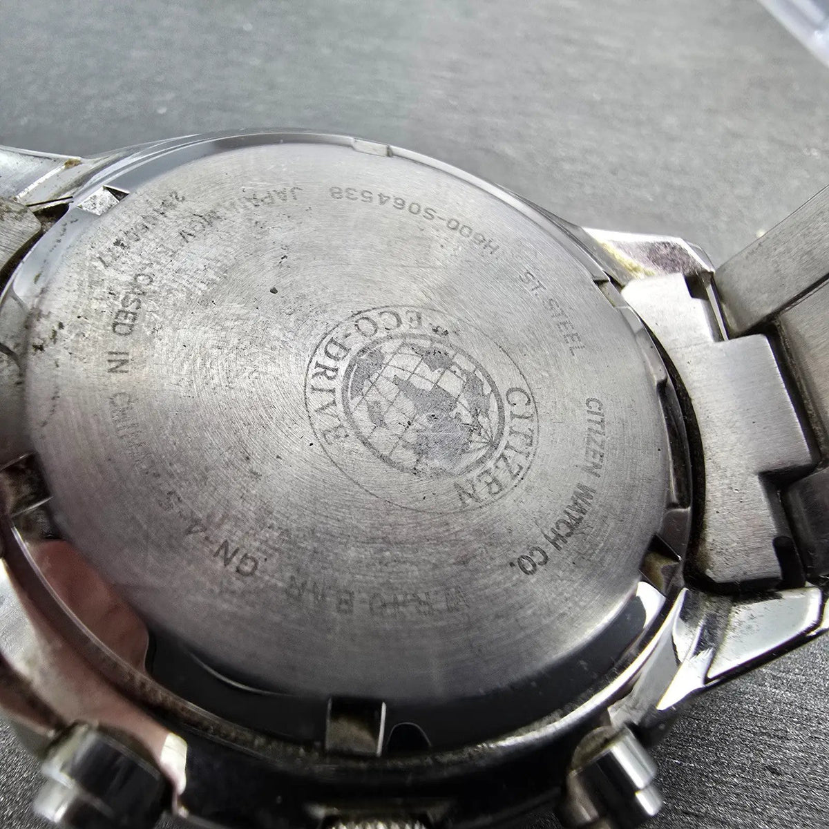 Citizen Alterna Watch Men 42mm Black Dial Steel Diver Chronograph Date Works9