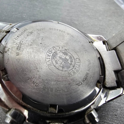 Citizen Alterna Watch Men 42mm Black Dial Steel Diver Chronograph Date Works9