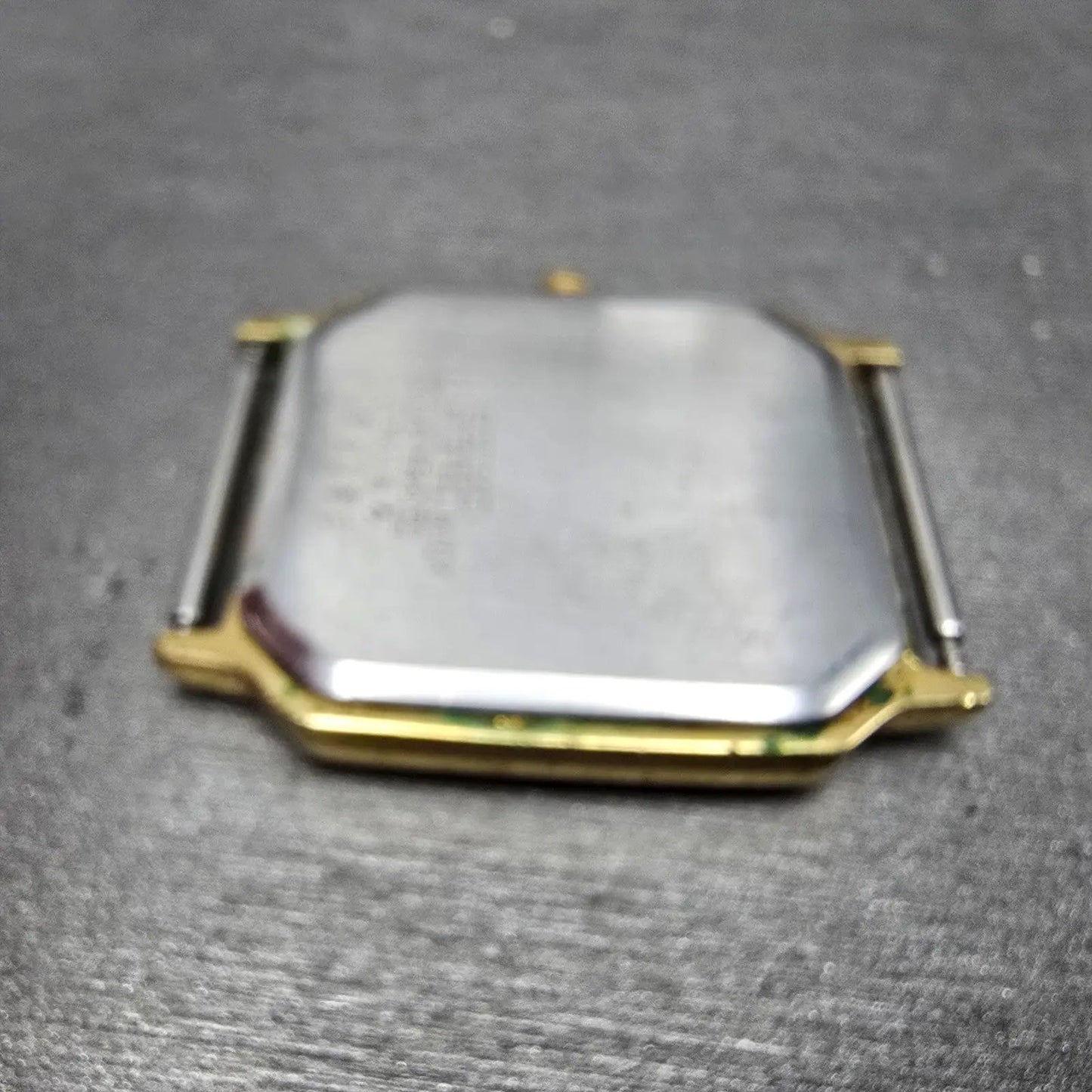 Seiko Tank Watch Men 28mm Champagne Dial Gold Tone Rectangle 9020-5320 PARTS VTG11