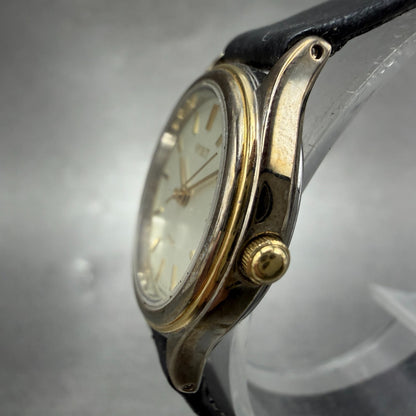 Seiko Spirit Watch Women 24mm Champagne Dial Gold Tone 4n21-0540 New Battery VTG2