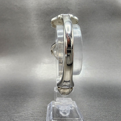 Citizen Q&Q Flower Watch Women 25mm Silver Dial Silver Tone Bangle New Battery