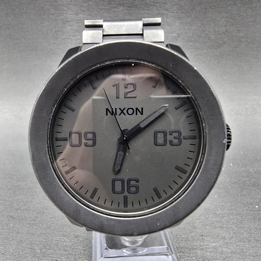 Nixon The Corporal Watch Men 48mm Black Dial Black Tone PARTS CRWON PULLS OUT0