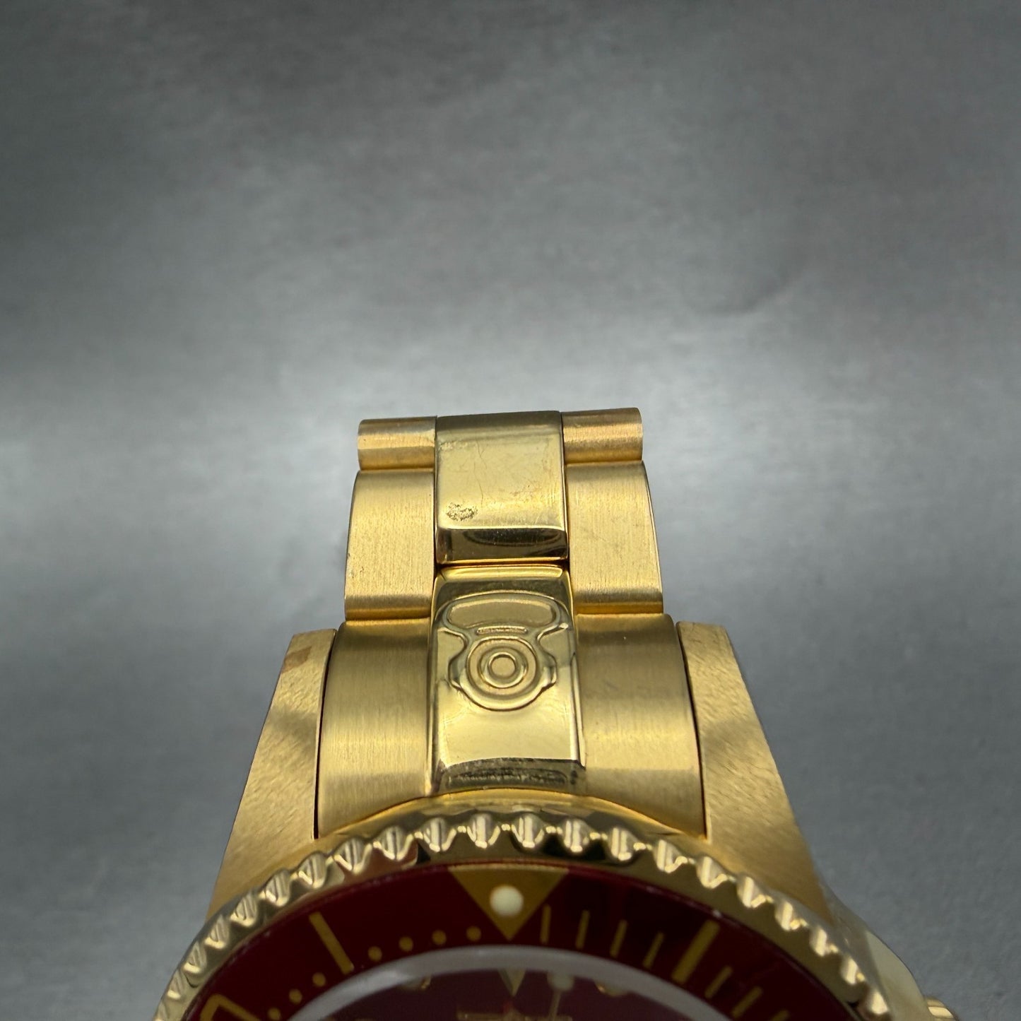 Invicta Grand Diver Watch Women 37mm Red Dial Gold Tone Date Round Automatic4