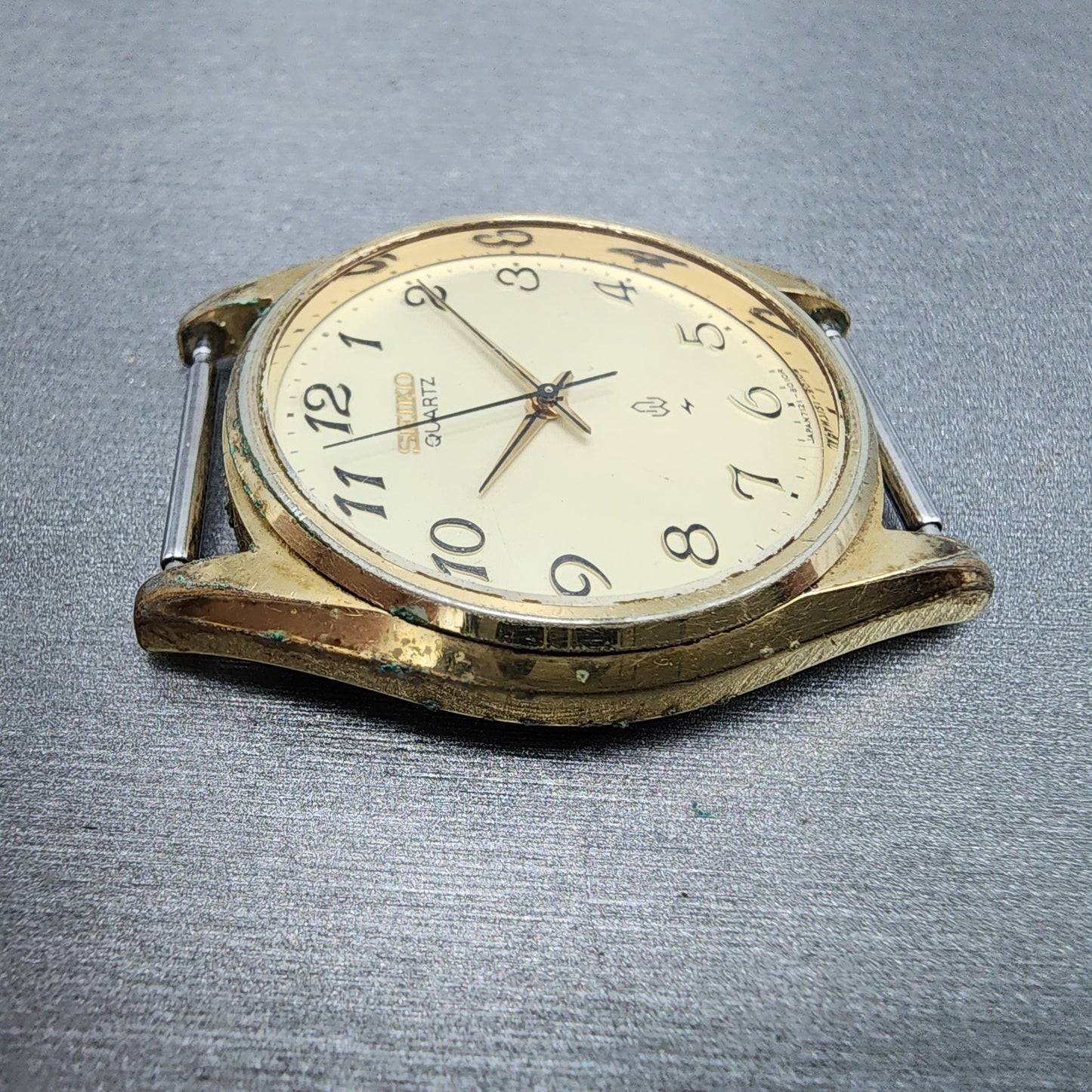 Seiko Watch Men 35mm Champagne Dial Gold Tone Round 71218000 VTG PARTS8