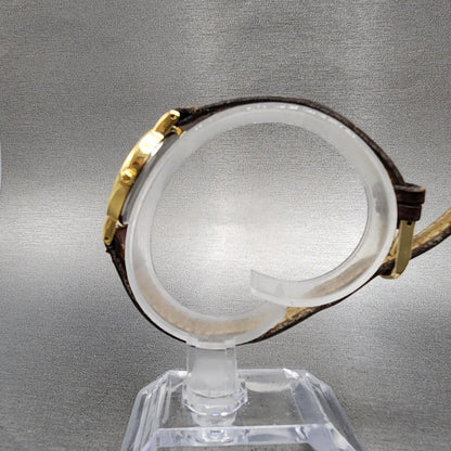 Seiko Watch Women 26mm White Dial Gold Tone Round 2y00-0C10 New Battery