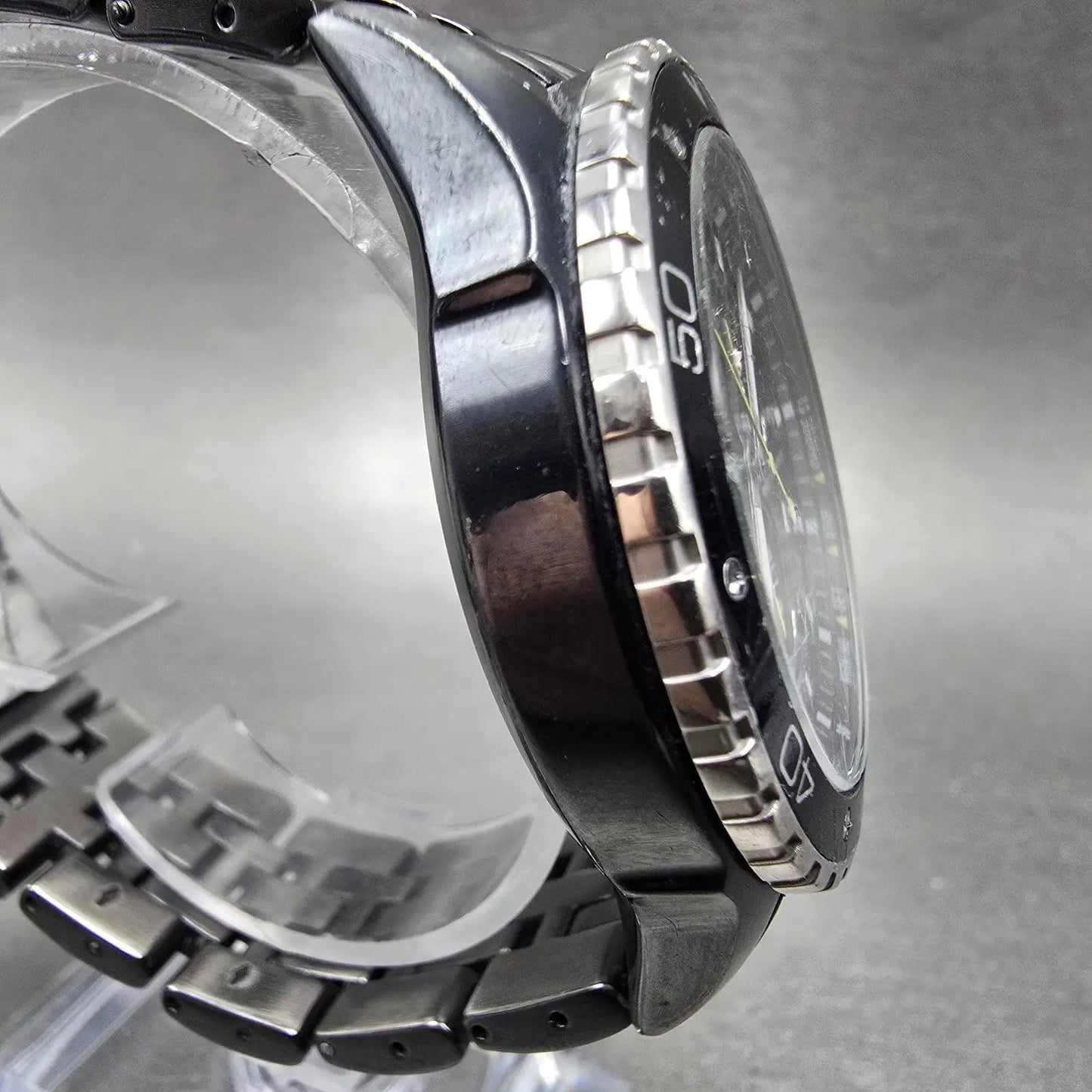 Citizen Eco-Drive Chronograph Watch Men 43mm Black Dial Steel Date Round Works3