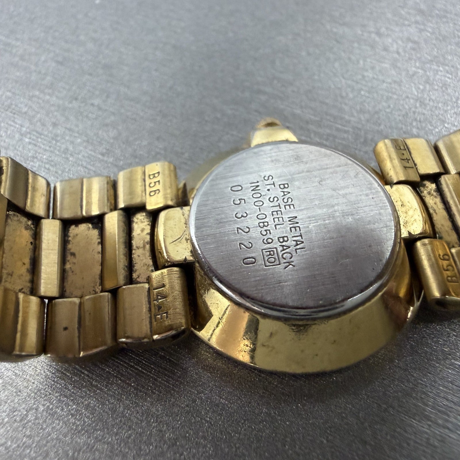 Seiko Watch Women 24mm Gold Dial Gold Tone Round Vintage 1N00-0B59 New Battery9