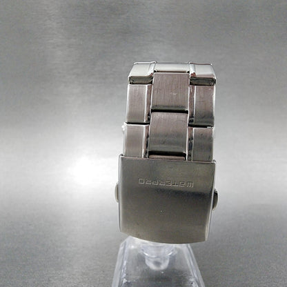 Guess Chronograph Watch Men 42mm Black Dial Steel Round U12505G1 New Battery