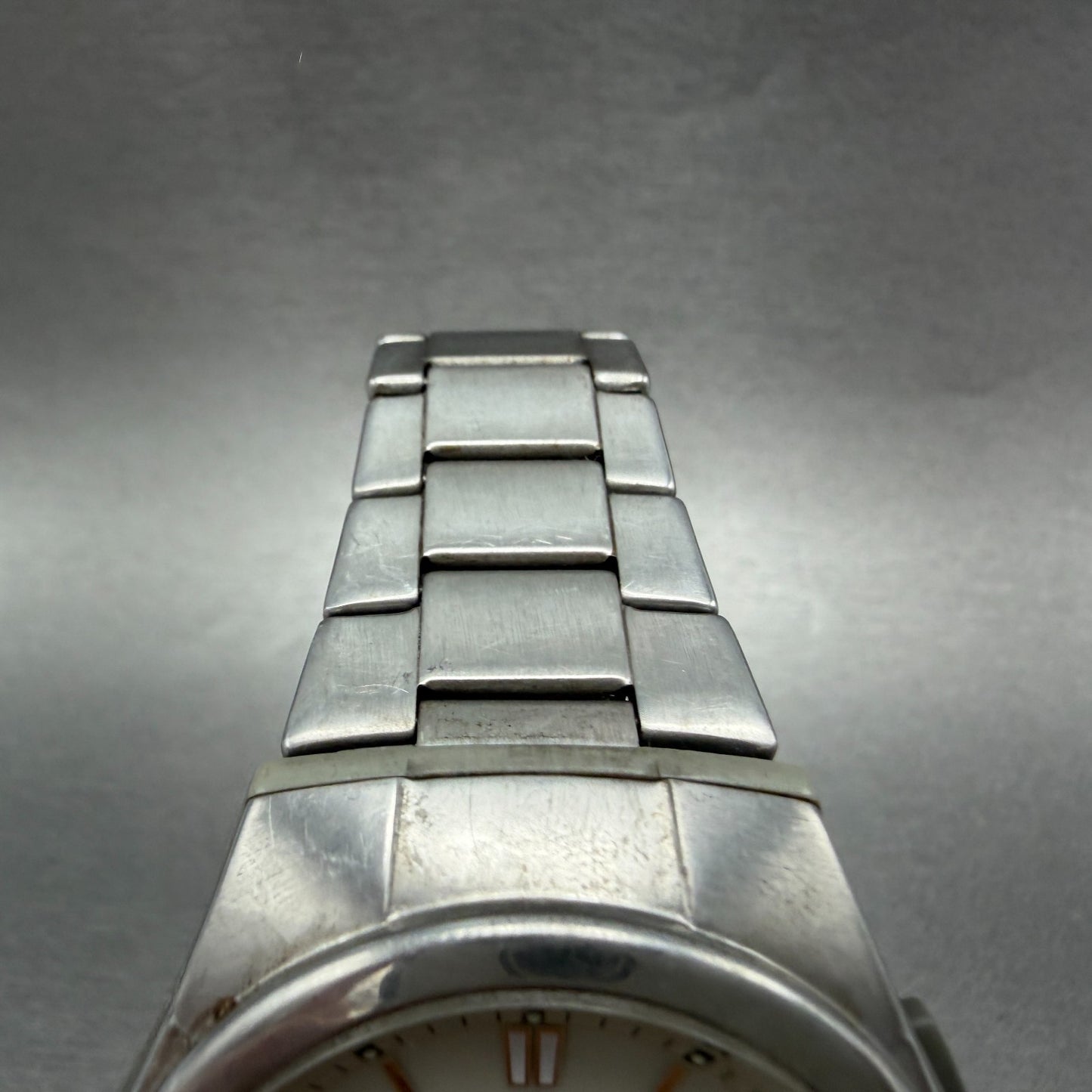 Casio Wave Ceptor Solar Watch Men 41mm White Dial Analog Digital Steel Runs LKH4