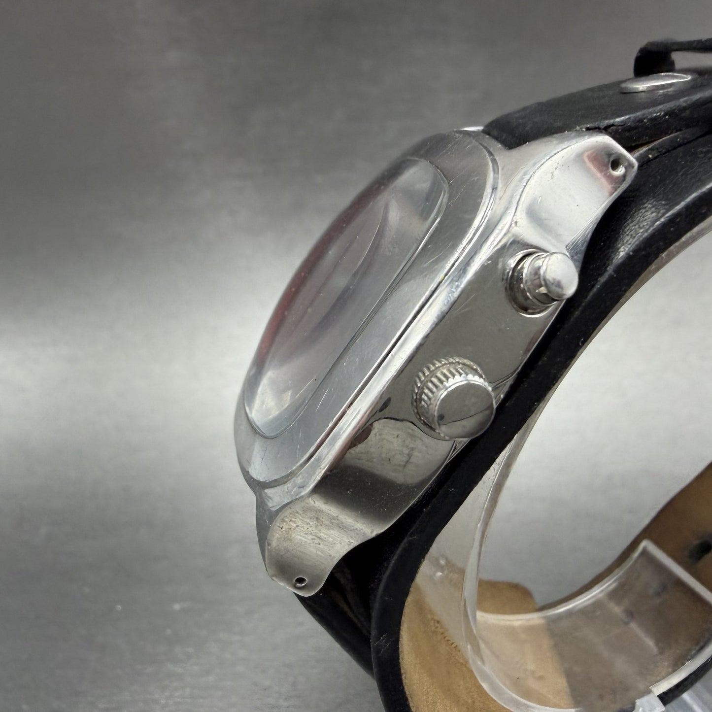 Fossil BigTic Watch Men 39mm Red Dial Silver Tone Square JR8292 New Battery ABC2