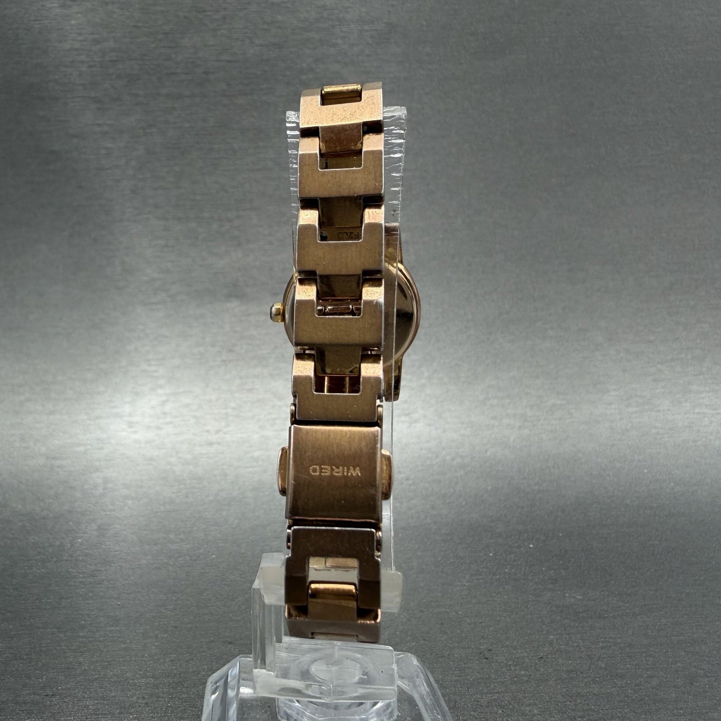 Seiko Wired Watch Women 21mm White Dial Rose Gold Tone Round 1N010KK0 New Batt7