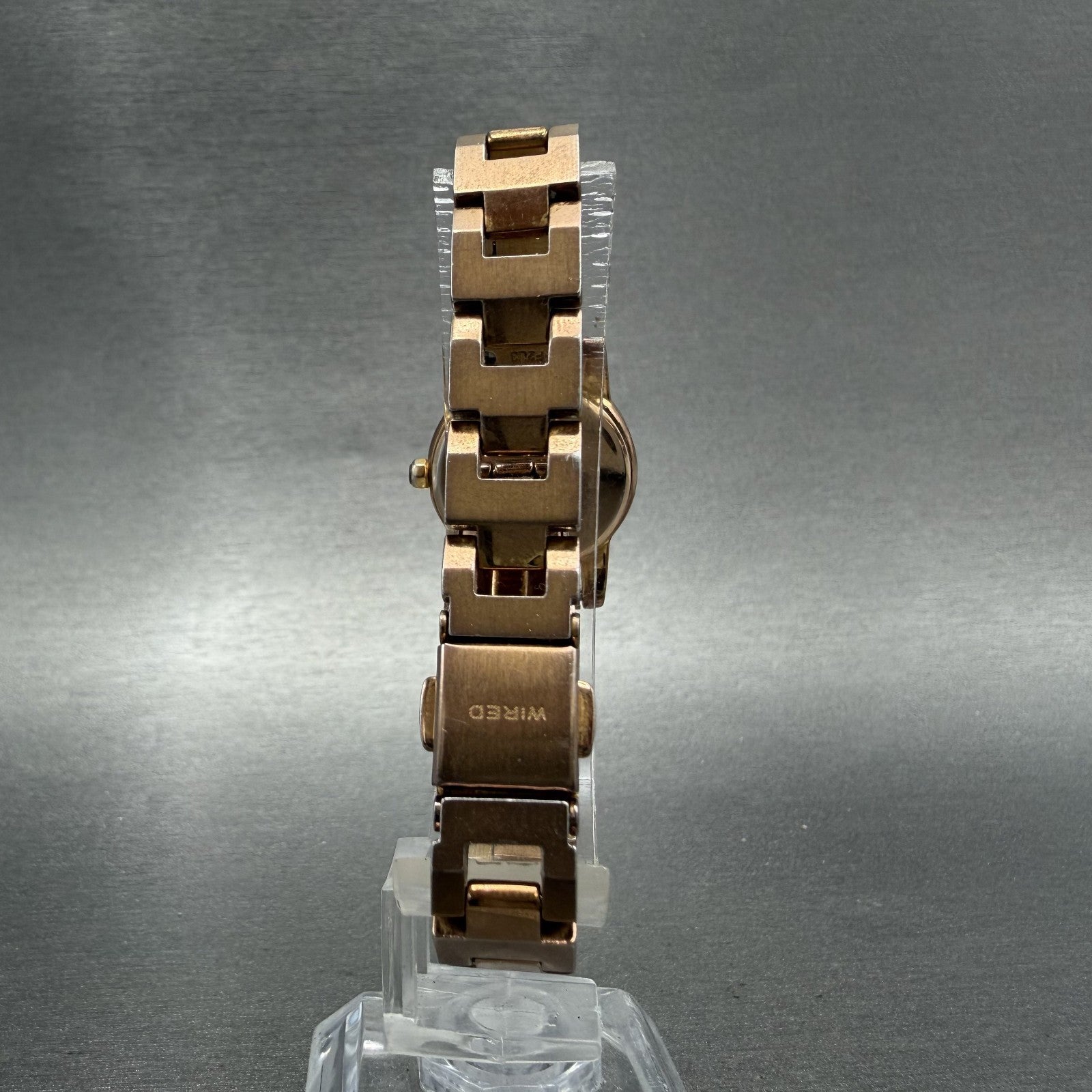 Seiko Wired Watch Women 21mm White Dial Rose Gold Tone Round 1N010KK0 New Batt7