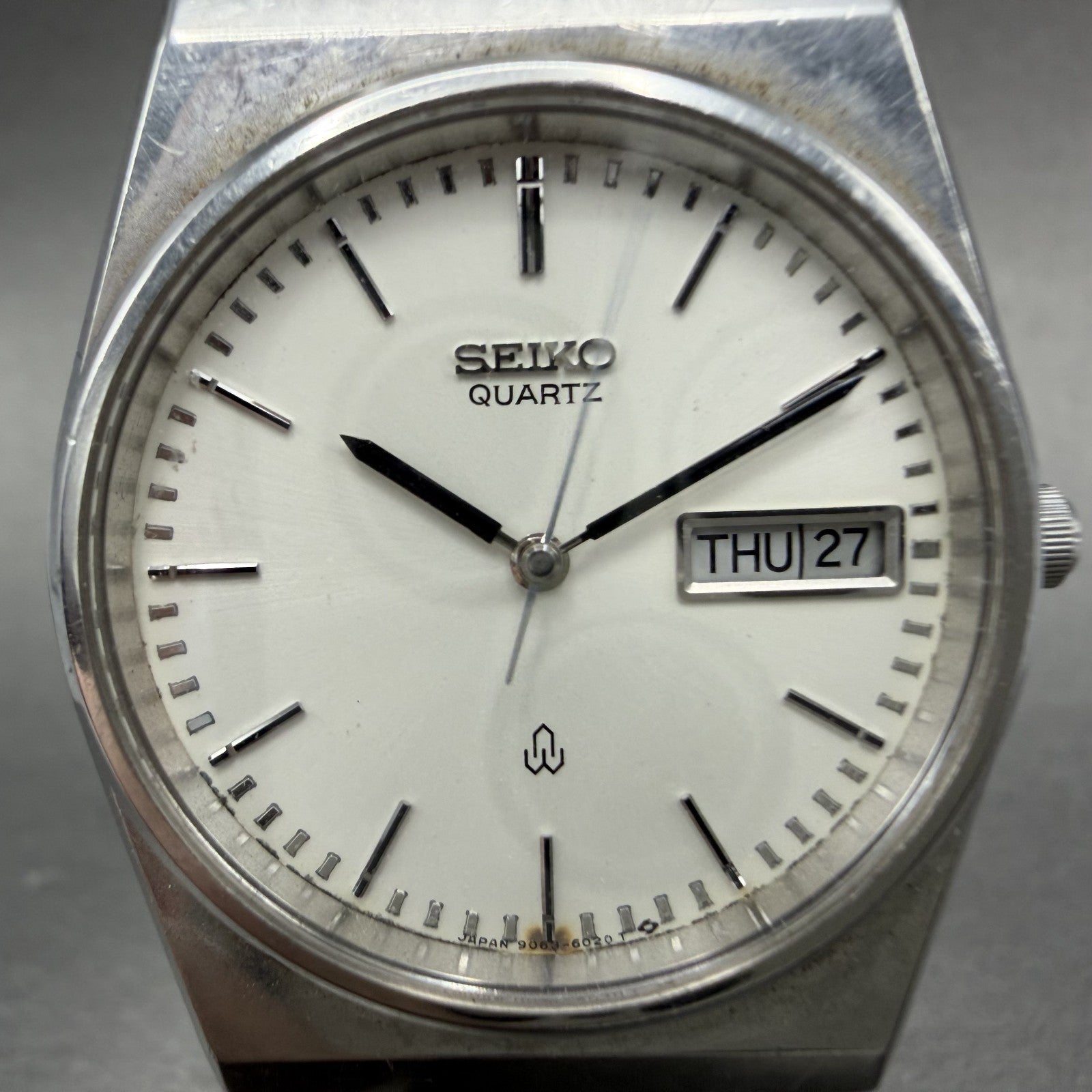 Seiko Majesta Watch Men 32mm Silver Dial Silver Tone Daydate 9063-602B New Batt1