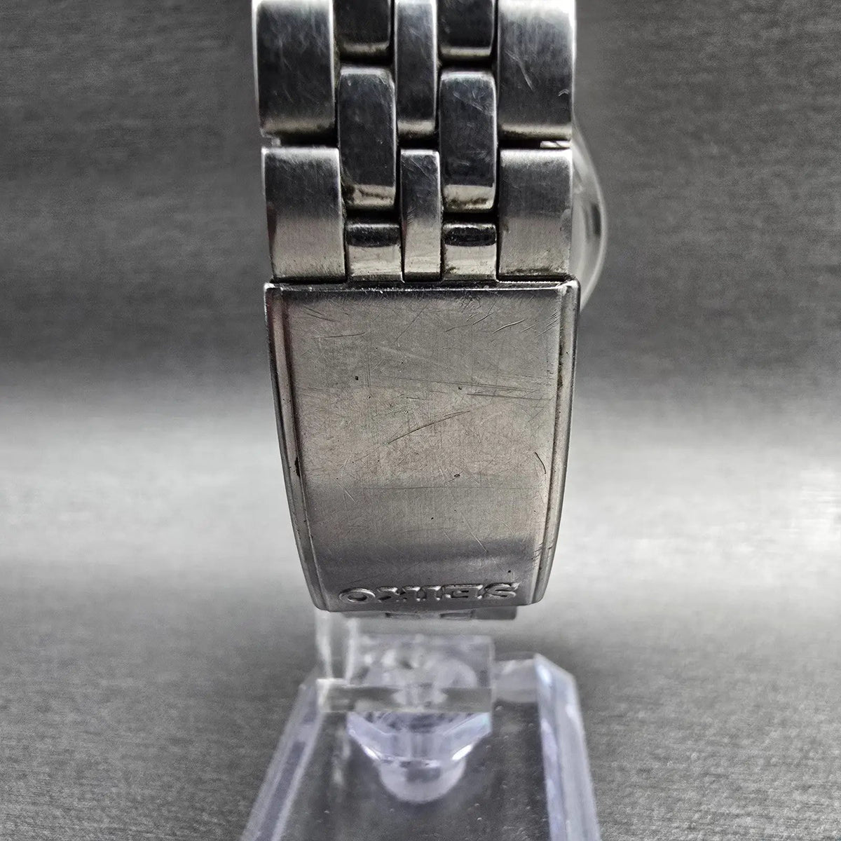 Seiko Watch Men 37mm Silver Dial Silver Tone Daydate Round 7N43-9048 New Battery7
