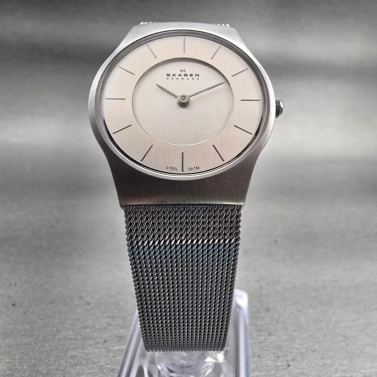 Skagen Denmark Watch Women 28mm Silver Dial Silver Tone Round 233SSS New Battery5