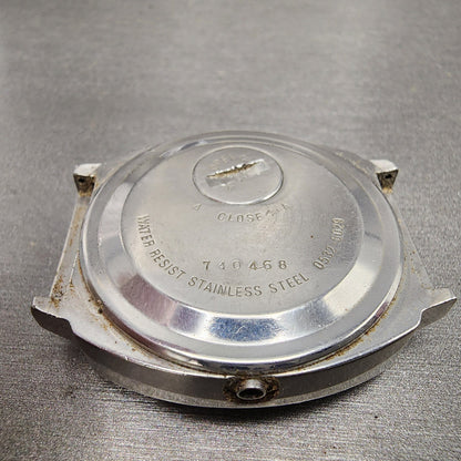 Seiko Digital Watch Men 37mm LCD Steel Round 0532-5029 Pie Pieces PARTS