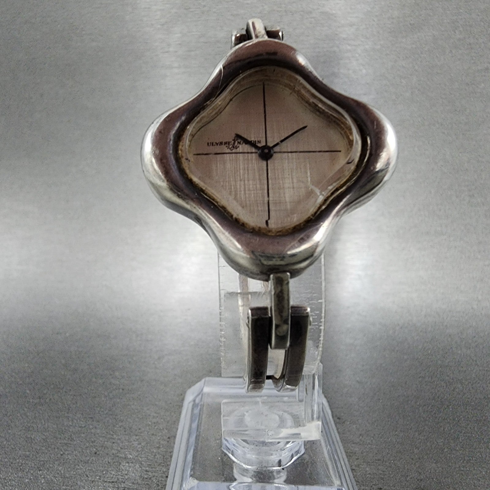 Ulysse Nardin Watch Women 34mm White Dial Sterling Silver Manual Wind PARTS6