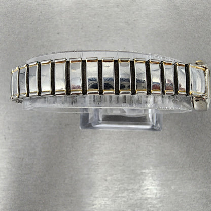 VTG Seiko Watch Women 16mm Cream Dial Silver Tone Rectangle 1N01-5B69 New Batt